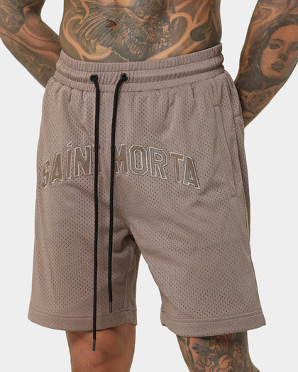 Saint Morta Kingdom Basketball Shorts Dark Brown