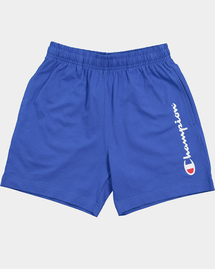 Champion Kids' Jersey Script Shorts Blue Melody