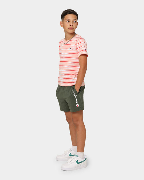 Champion Kids' Jersey Script Shorts Serpentine Green