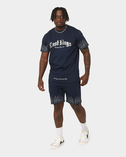 Last Kings Flaming Pharaohs Sweat Shorts Navy