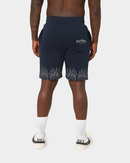 Last Kings Flaming Pharaohs Sweat Shorts Navy