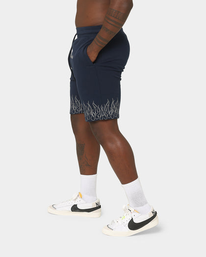 Last Kings Flaming Pharaohs Sweat Shorts Navy