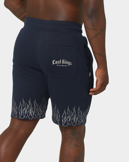 Last Kings Flaming Pharaohs Sweat Shorts Navy