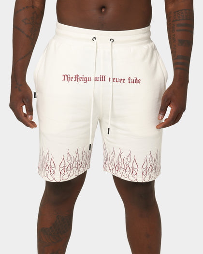 Last Kings Flaming Pharaohs Sweat Shorts Off White