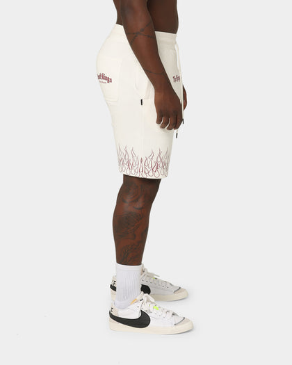 Last Kings Flaming Pharaohs Sweat Shorts Off White