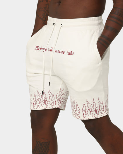 Last Kings Flaming Pharaohs Sweat Shorts Off White