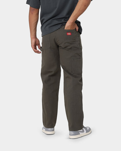 Dickies Relaxed Fit Duck Jeans Rinsed Moss Green