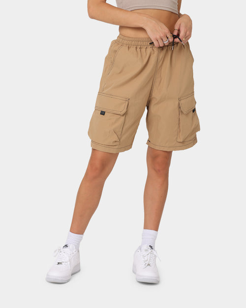 XXIII Dario Wide Leg Cargo Shorts Brown