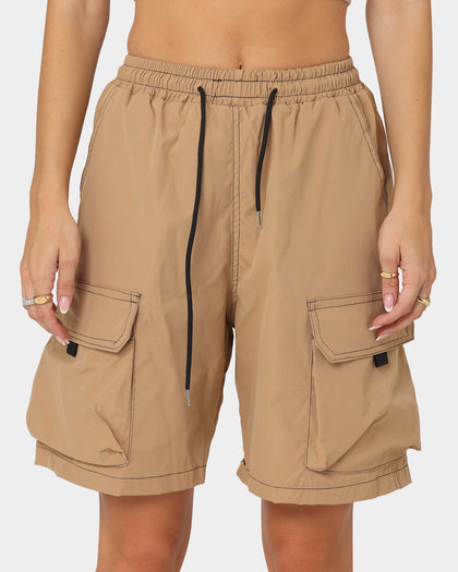 XXIII Dario Wide Leg Cargo Shorts Brown