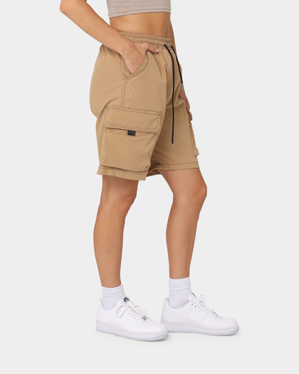XXIII Dario Wide Leg Cargo Shorts Brown