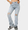 XXIII Women's Allegra Flare Rip Knee Jeans Blue