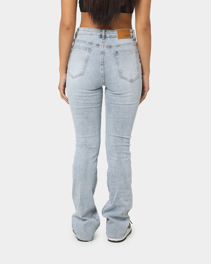 XXIII Women's Allegra Flare Rip Knee Jeans Blue