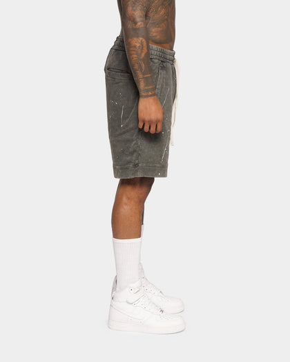XXIII Santo Paint Splatter Shorts Dark Grey