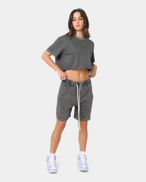 XXIII Santo Paint Splatter Shorts Dark Grey