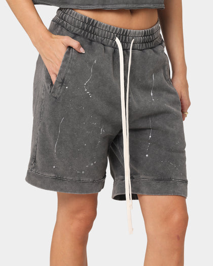 XXIII Santo Paint Splatter Shorts Dark Grey