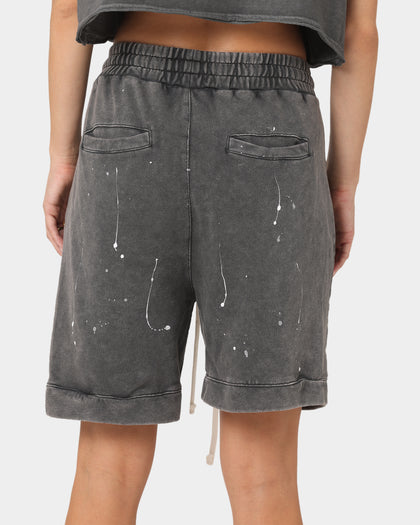 XXIII Santo Paint Splatter Shorts Dark Grey
