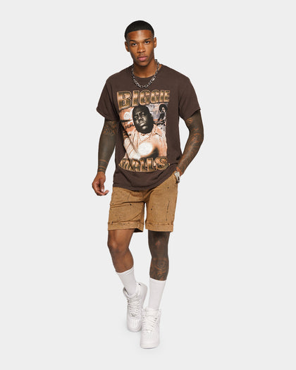 XXIII Santo Paint Splatter Shorts Tan