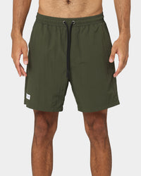 DOPE Miami Nylon Shorts Forest Green