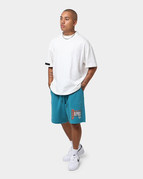 Mitchell & Ness Miami Dolphins Centre Block Shorts Faded Teal
