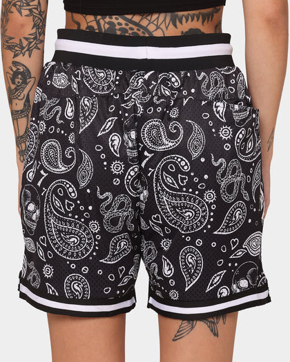 Saint Morta Paisley Olympus Ball Shorts Black/White