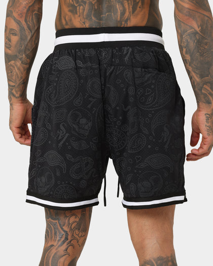 Saint Morta Paisley Olympus Ball Shorts Black/Black