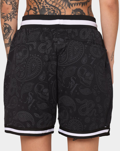 Saint Morta Paisley Olympus Ball Shorts Black/Black