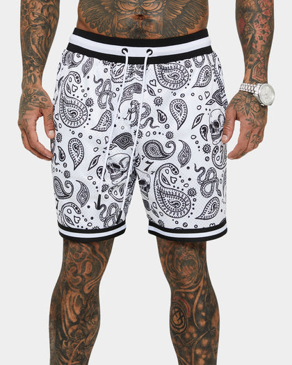 Saint Morta Paisley Olympus Ball Shorts White/Black