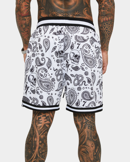 Saint Morta Paisley Olympus Ball Shorts White/Black