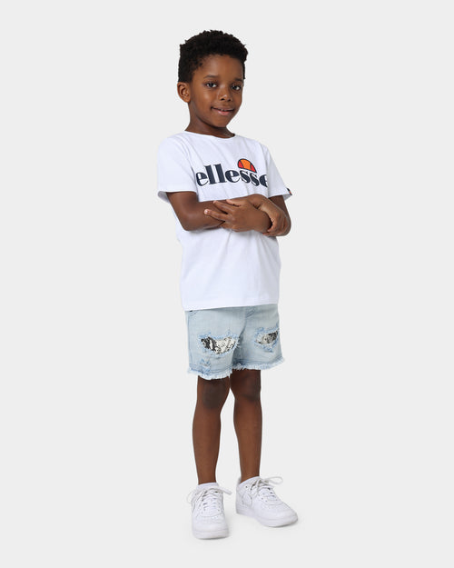 EN ES KIDS Kids' Distressed Denim Shorts Light Blue Denim