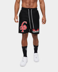 Carre Volle Rose Sweat Shorts Washed Black