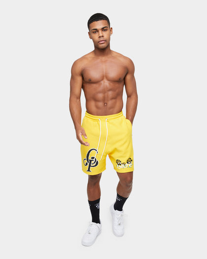 Carre Volle Rose Sweat Shorts Yellow