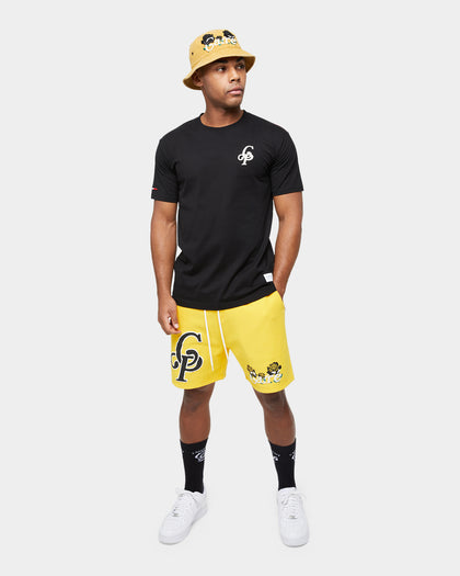 Carre Volle Rose Sweat Shorts Yellow