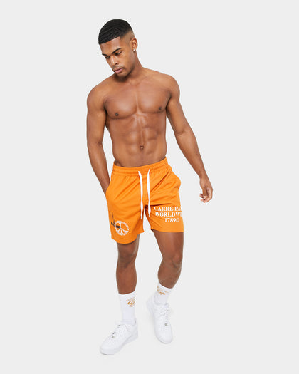 Carre Worldwide Slide Shorts Burnt Orange