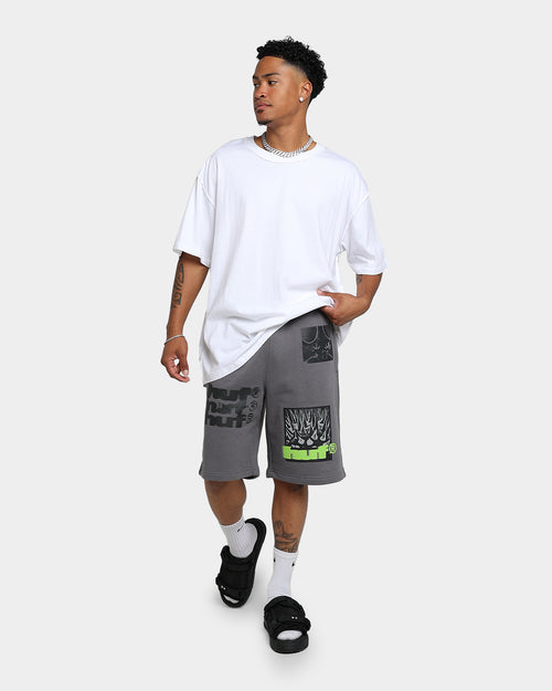 HUF Virus Fleece Shorts Charcoal