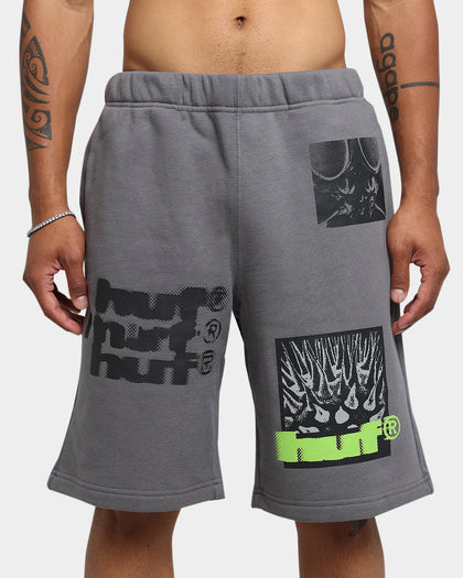 HUF Virus Fleece Shorts Charcoal
