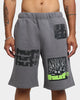 HUF Virus Fleece Shorts Charcoal