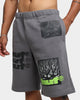 HUF Virus Fleece Shorts Charcoal