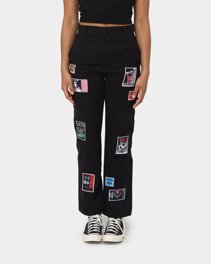 Loiter Patchwork Trousers Black