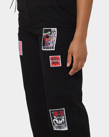 Loiter Patchwork Trousers Black