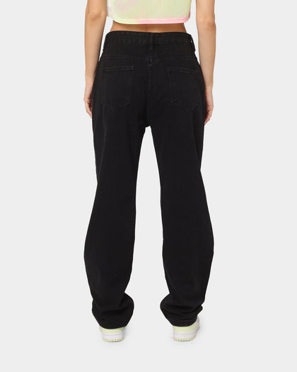 XXIII Women's Alina Baggy Rip Jeans Black
