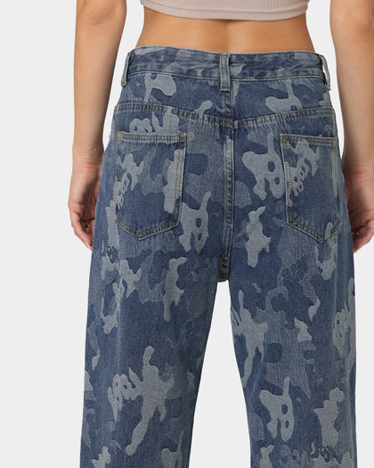 XXIII Jovany Print Jeans Blue Camo