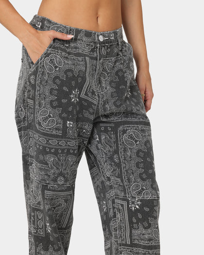 XXIII Keyon Paisley Jeans Black