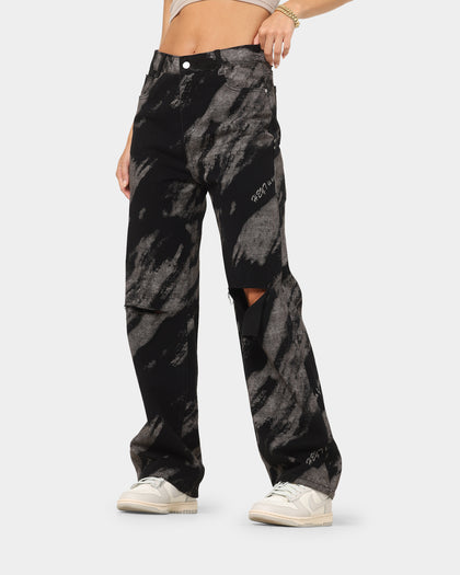 XXIII Women's Freya White Wash Jeans Black/White