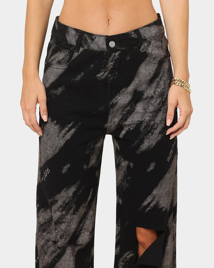 XXIII Women's Freya White Wash Jeans Black/White