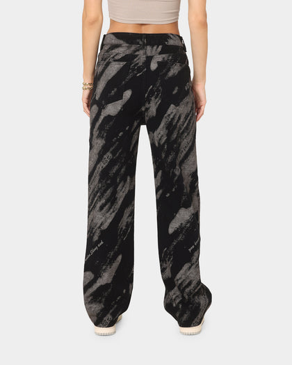 XXIII Women's Freya White Wash Jeans Black/White