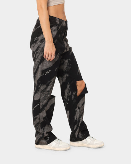 XXIII Women's Freya White Wash Jeans Black/White