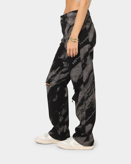 XXIII Women's Freya White Wash Jeans Black/White