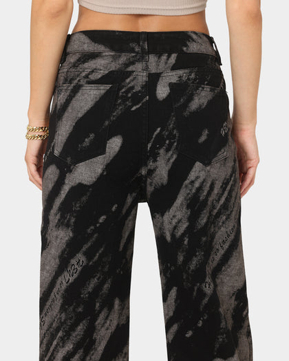 XXIII Women's Freya White Wash Jeans Black/White