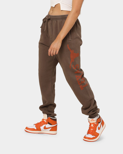 National Collegiate Athletic ASSC Texas Longhorns Vintage Baggy Track Pants Washed Chocolate