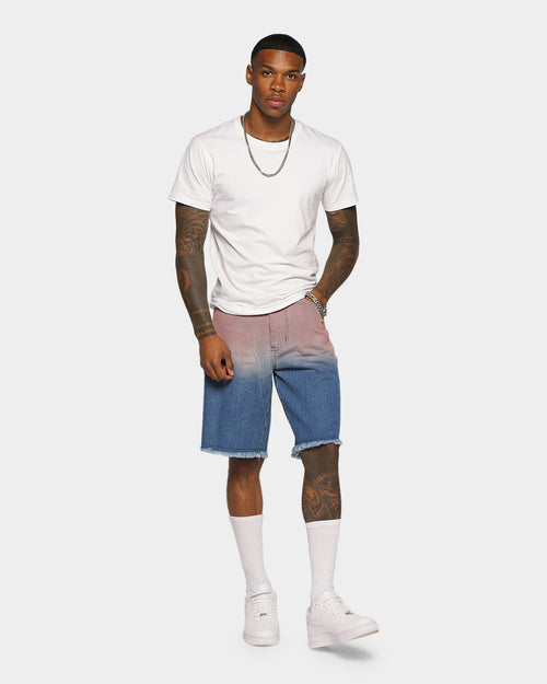 XXIII Huelva Gradient Denim Shorts Blue/Pink